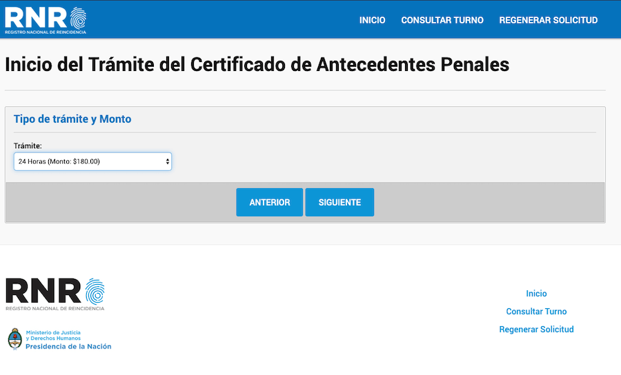 costo de antecedentes penales para extranjeros